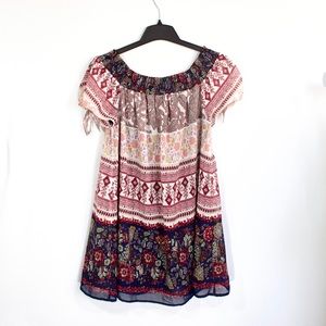 Speechless boho style mini dress, size Large NWOT